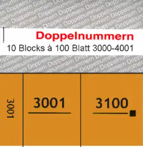 Doppelnummern 3001 - 4000 orange