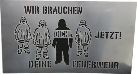 Kunststoffschablone Feuerwehr 